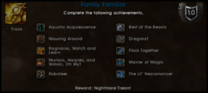 Family Familiar World of Warcraft Achievement: Resources and freebies to help you.